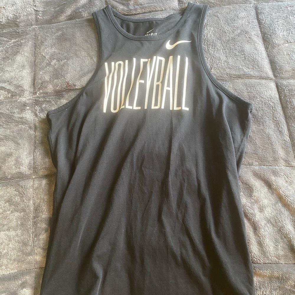 Black volleyball tank top
